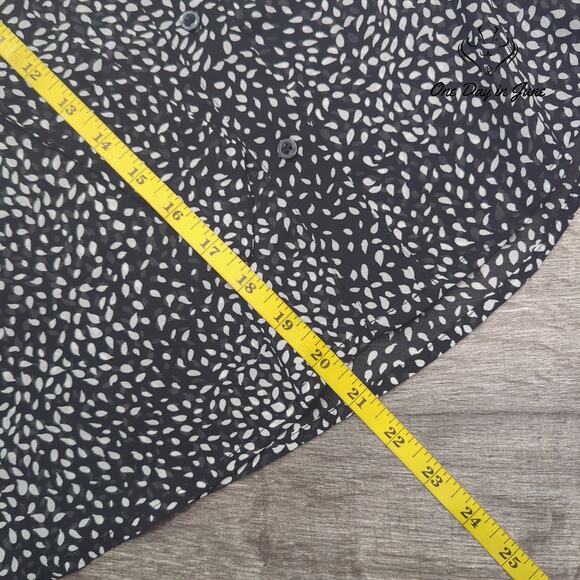 Worthington Long Sleeve Button Front Sheer Top Size XS - Picture 4 of 5